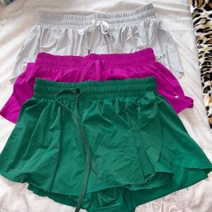 3 pairs of butterfly/kiki Kona shorts